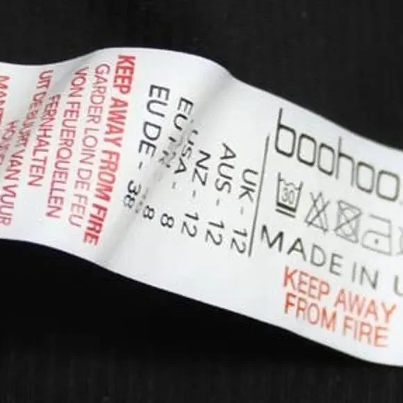 Boohoo Black Ribbed Velour Spaghetti Straps Bandeau Crop Top ~ size 8, Pre-loved - Picture 9 of 10